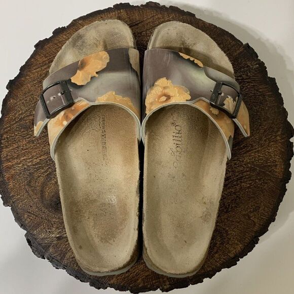 Birkenstock Papillio Women’s Size 7 Catalina Floral One Strap Slip On Sandals - Picture 7 of 16